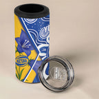 Australian Capital Territory Oztag Custom 4 in 1 Can Cooler Tumbler ACT Royal Bluebell Indigenous Art