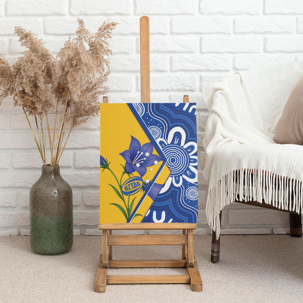 Australian Capital Territory Oztag Canvas Wall Art ACT Royal Bluebell Indigenous Art