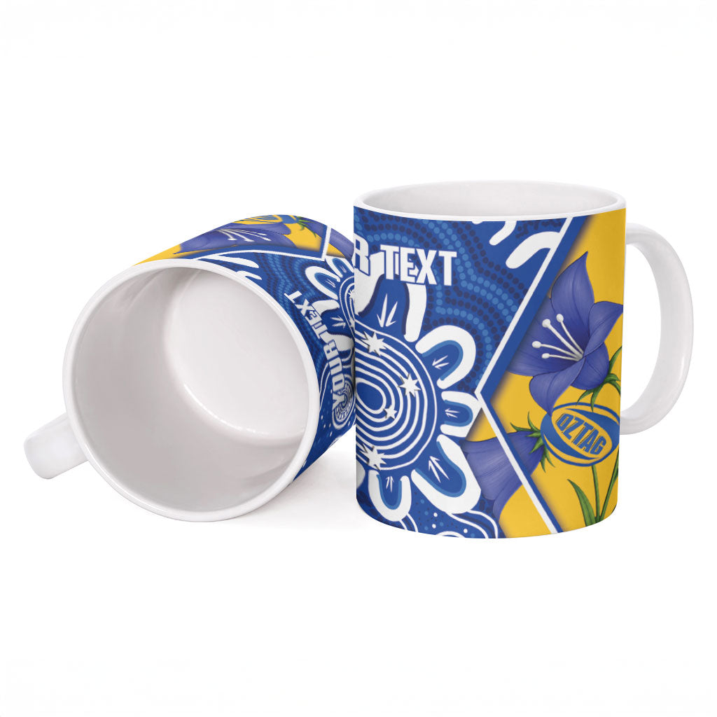 Australian Capital Territory Oztag Custom Ceramic Mug ACT Royal Bluebell Indigenous Art