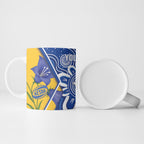 Australian Capital Territory Oztag Custom Ceramic Mug ACT Royal Bluebell Indigenous Art