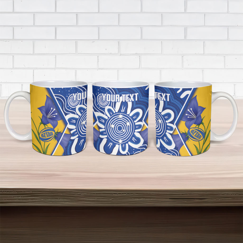 Australian Capital Territory Oztag Custom Ceramic Mug ACT Royal Bluebell Indigenous Art
