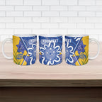 Australian Capital Territory Oztag Custom Ceramic Mug ACT Royal Bluebell Indigenous Art
