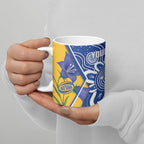 Australian Capital Territory Oztag Custom Ceramic Mug ACT Royal Bluebell Indigenous Art