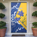 Australian Capital Territory Oztag Custom Door Cover ACT Royal Bluebell Indigenous Art