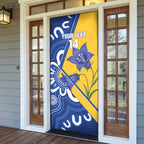Australian Capital Territory Oztag Custom Door Cover ACT Royal Bluebell Indigenous Art