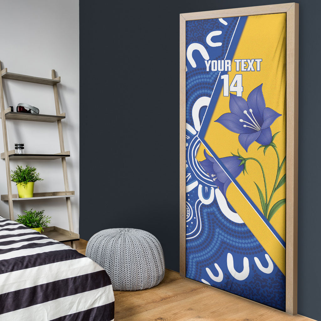 Australian Capital Territory Oztag Custom Door Cover ACT Royal Bluebell Indigenous Art