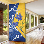 Australian Capital Territory Oztag Custom Door Cover ACT Royal Bluebell Indigenous Art