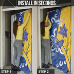 Australian Capital Territory Oztag Custom Door Cover ACT Royal Bluebell Indigenous Art