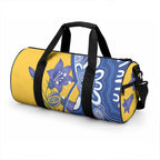 Australian Capital Territory Oztag Duffle Bag ACT Royal Bluebell Indigenous Art
