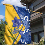Australian Capital Territory Oztag Garden Flag ACT Royal Bluebell Indigenous Art