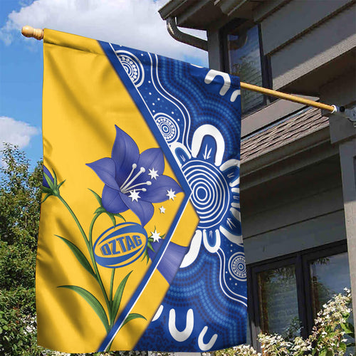 Australian Capital Territory Oztag Garden Flag ACT Royal Bluebell Indigenous Art