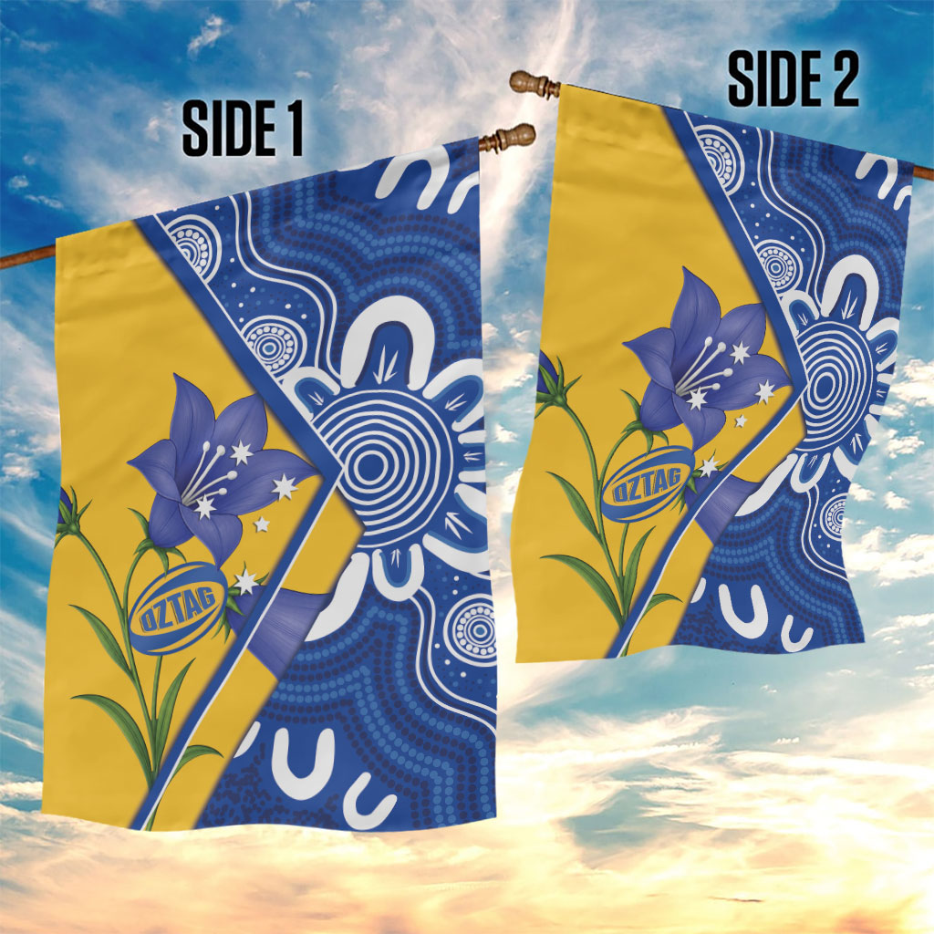 Australian Capital Territory Oztag Garden Flag ACT Royal Bluebell Indigenous Art