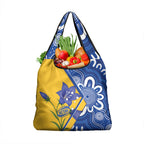 Australian Capital Territory Oztag Grocery Bag ACT Royal Bluebell Indigenous Art