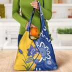 Australian Capital Territory Oztag Grocery Bag ACT Royal Bluebell Indigenous Art