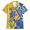 Australian Capital Territory Oztag Custom Hawaiian Shirt ACT Royal Bluebell Indigenous Art
