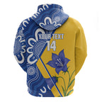 Australian Capital Territory Oztag Custom Hoodie ACT Royal Bluebell Indigenous Art
