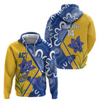 Australian Capital Territory Oztag Custom Hoodie ACT Royal Bluebell Indigenous Art
