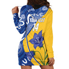 Australian Capital Territory Oztag Custom Hoodie Dress ACT Royal Bluebell Indigenous Art