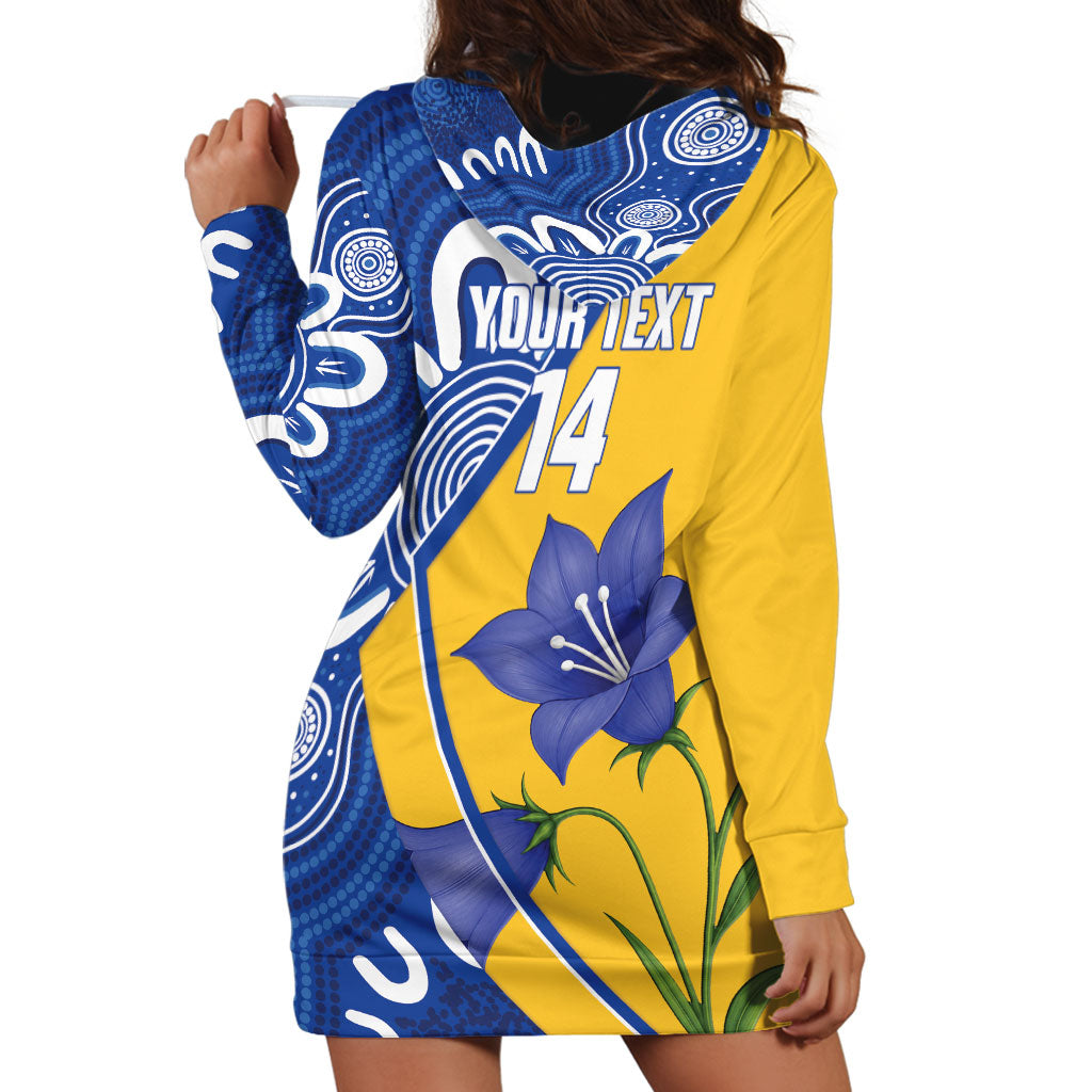 Australian Capital Territory Oztag Custom Hoodie Dress ACT Royal Bluebell Indigenous Art