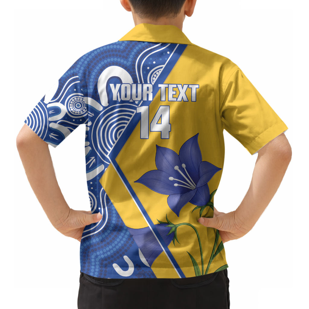 Australian Capital Territory Oztag Custom Kid Hawaiian Shirt ACT Royal Bluebell Indigenous Art