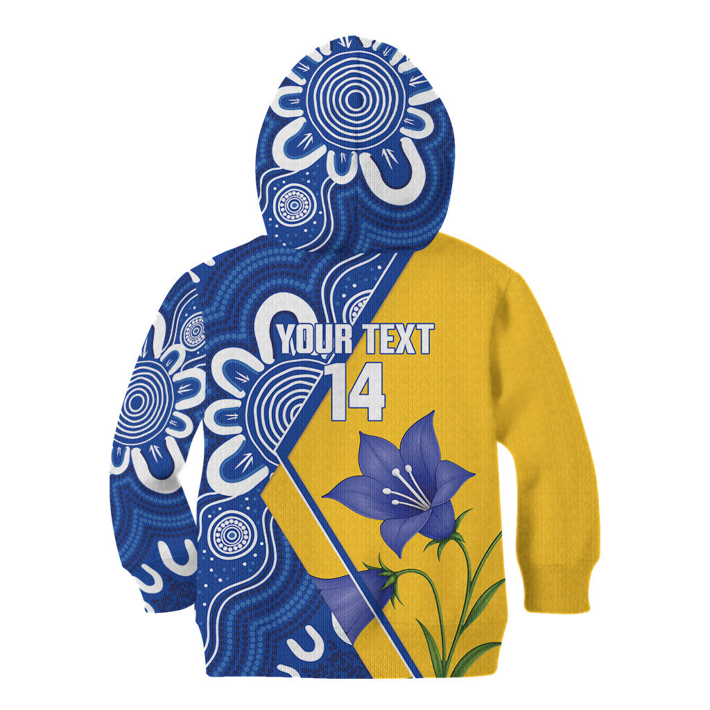 Australian Capital Territory Oztag Custom Kid Hoodie ACT Royal Bluebell Indigenous Art