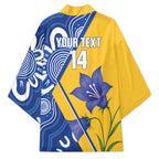 Australian Capital Territory Oztag Custom Kimono ACT Royal Bluebell Indigenous Art
