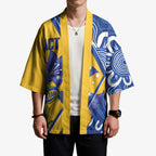 Australian Capital Territory Oztag Custom Kimono ACT Royal Bluebell Indigenous Art