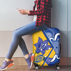 Australian Capital Territory Oztag Luggage Cover ACT Royal Bluebell Indigenous Art