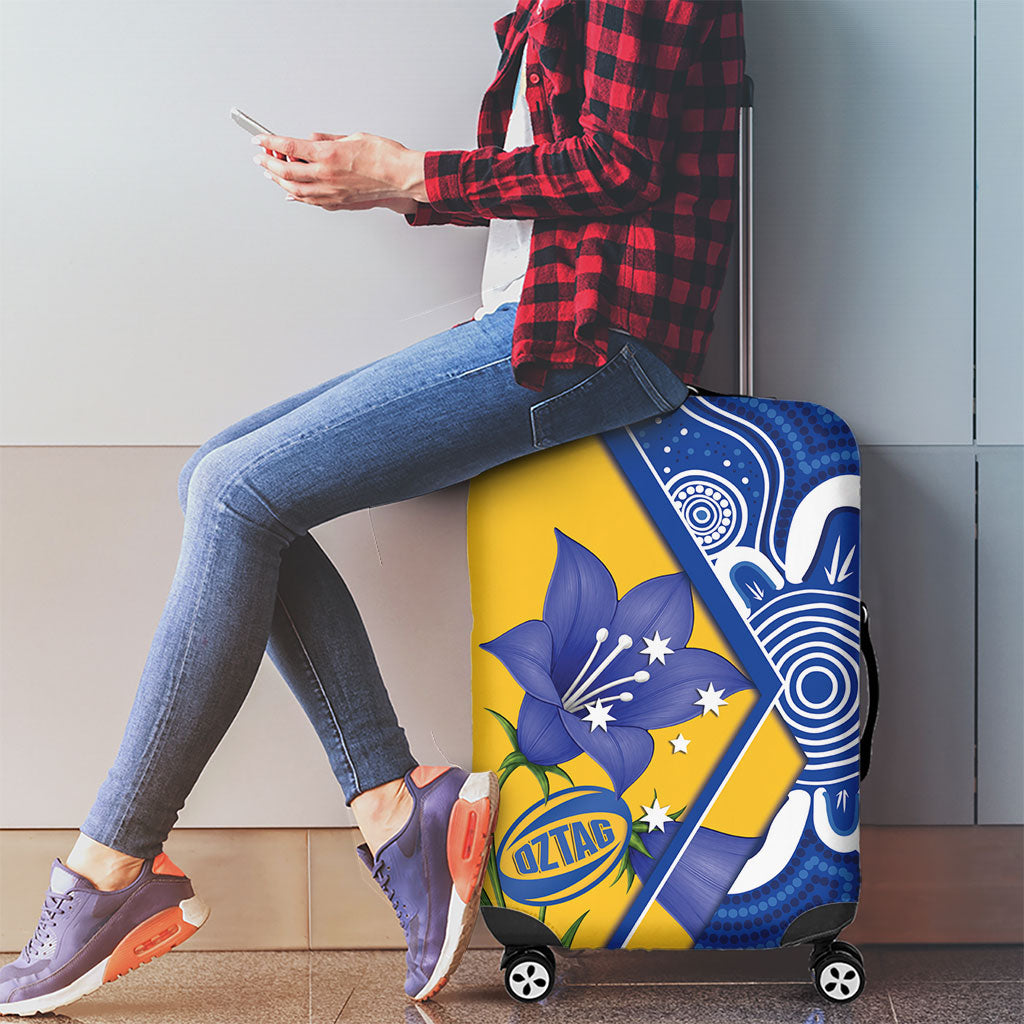 Australian Capital Territory Oztag Luggage Cover ACT Royal Bluebell Indigenous Art