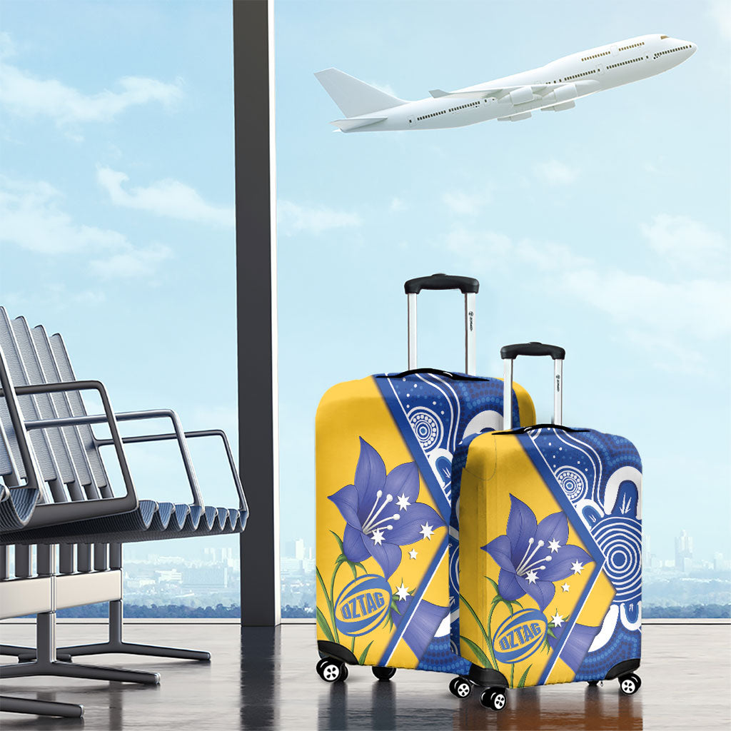 Australian Capital Territory Oztag Luggage Cover ACT Royal Bluebell Indigenous Art