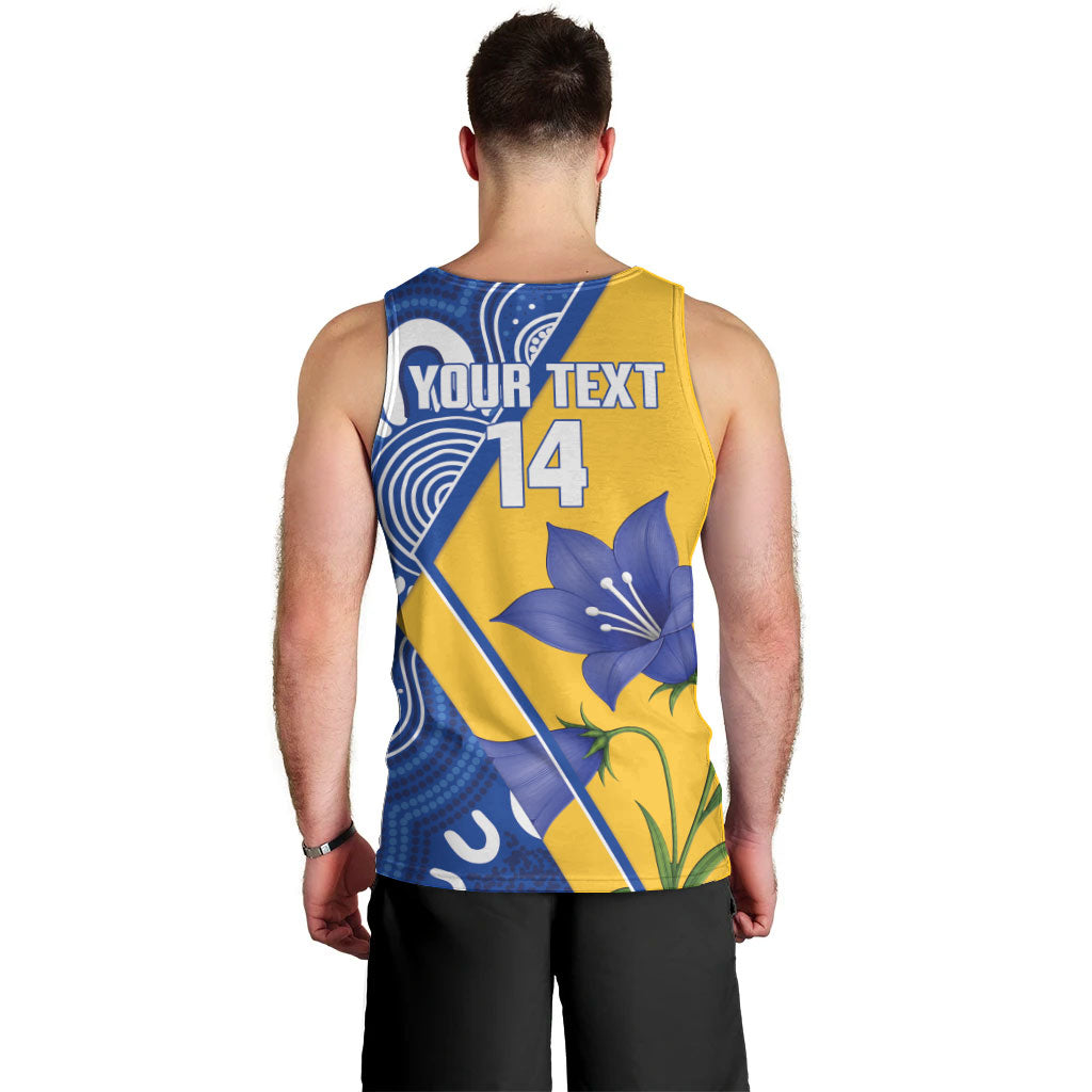 Australian Capital Territory Oztag Custom Men Tank Top ACT Royal Bluebell Indigenous Art