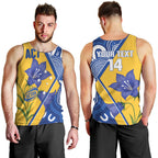 Australian Capital Territory Oztag Custom Men Tank Top ACT Royal Bluebell Indigenous Art