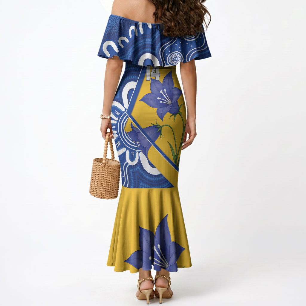 Australian Capital Territory Oztag Custom Mermaid Dress ACT Royal Bluebell Indigenous Art