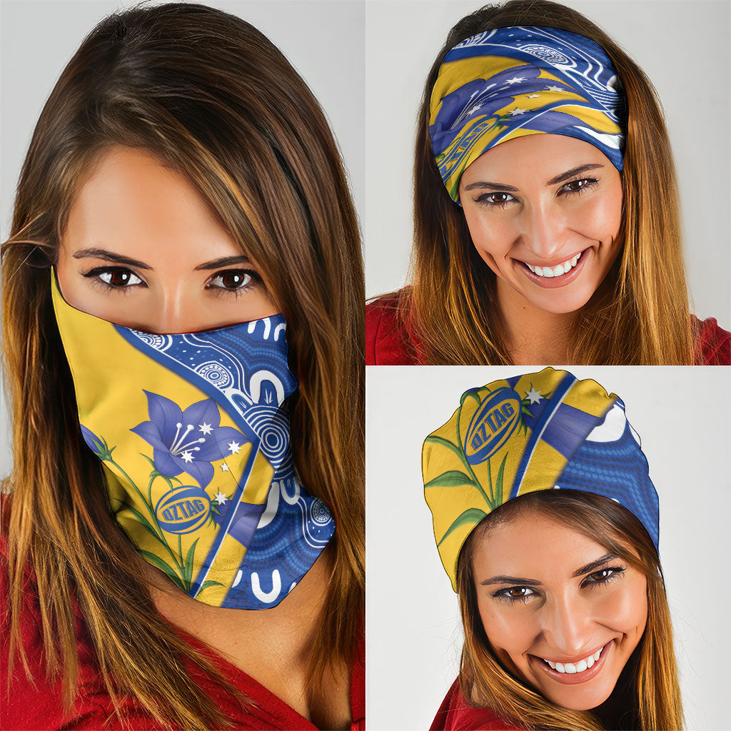 Australian Capital Territory Oztag Neck Gaiter ACT Royal Bluebell Indigenous Art