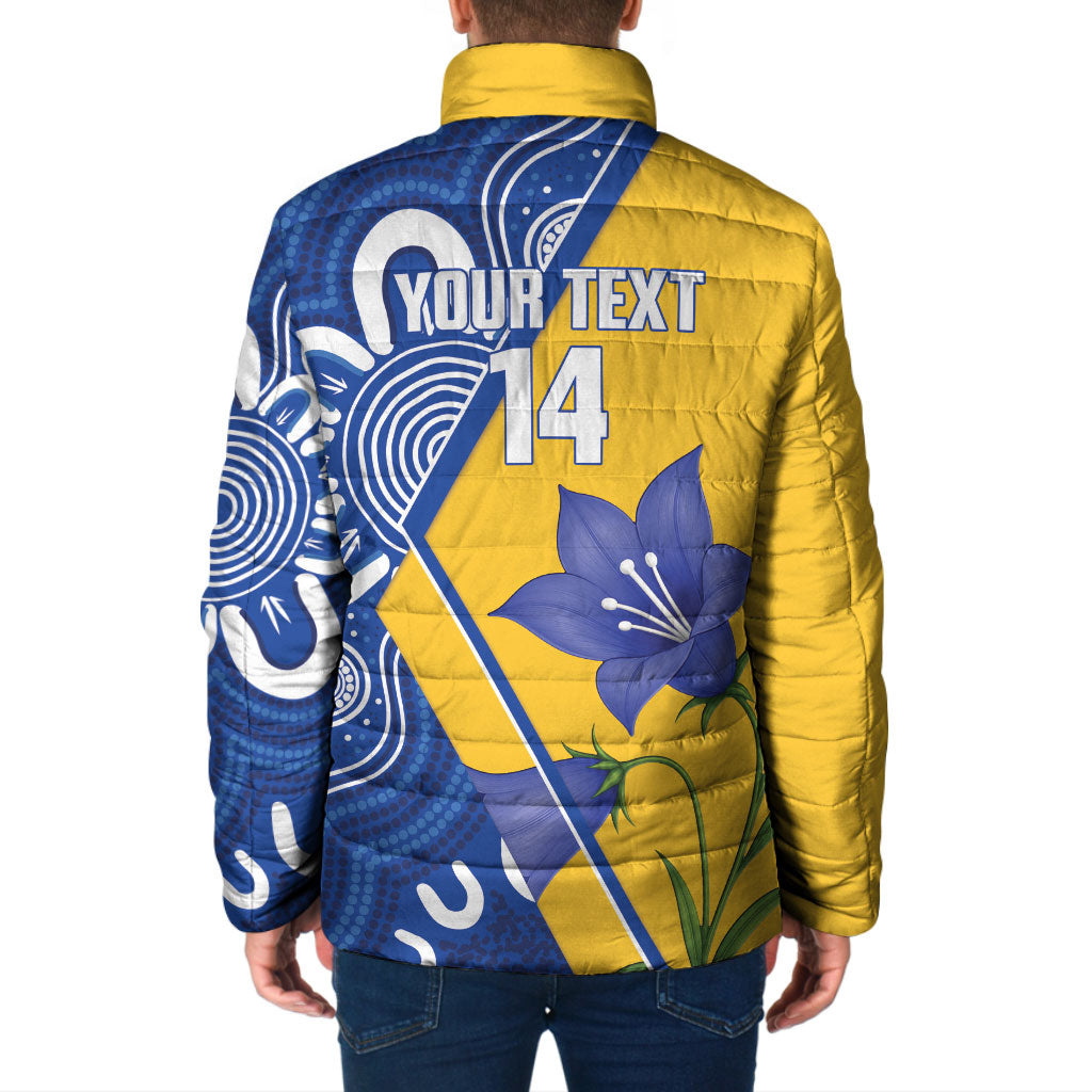 Australian Capital Territory Oztag Custom Padded Jacket ACT Royal Bluebell Indigenous Art