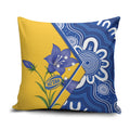 Australian Capital Territory Oztag Pillow Cover ACT Royal Bluebell Indigenous Art
