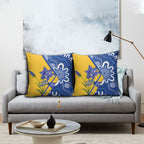 Australian Capital Territory Oztag Pillow Cover ACT Royal Bluebell Indigenous Art