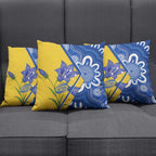 Australian Capital Territory Oztag Pillow Cover ACT Royal Bluebell Indigenous Art