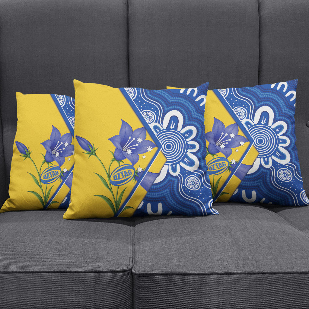 Australian Capital Territory Oztag Pillow Cover ACT Royal Bluebell Indigenous Art
