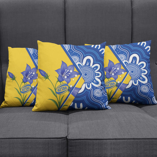 Australian Capital Territory Oztag Pillow Cover ACT Royal Bluebell Indigenous Art