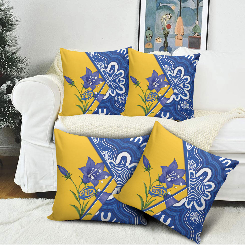 Australian Capital Territory Oztag Pillow Cover ACT Royal Bluebell Indigenous Art