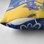 Australian Capital Territory Oztag Pillow Cover ACT Royal Bluebell Indigenous Art