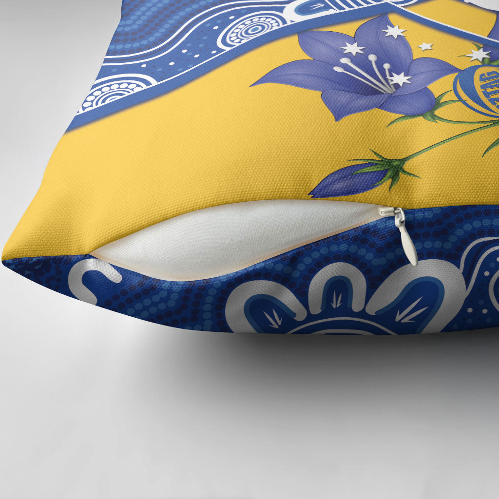 Australian Capital Territory Oztag Pillow Cover ACT Royal Bluebell Indigenous Art