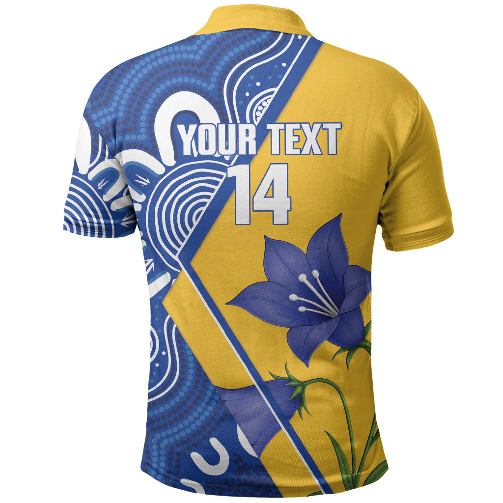 Australian Capital Territory Oztag Custom Polo Shirt ACT Royal Bluebell Indigenous Art