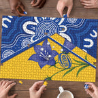 Australian Capital Territory Oztag Puzzle ACT Royal Bluebell Indigenous Art