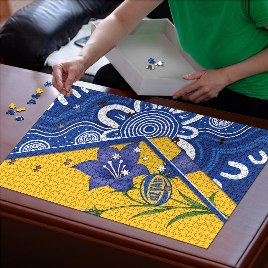 Australian Capital Territory Oztag Puzzle ACT Royal Bluebell Indigenous Art