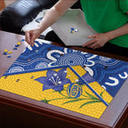 Australian Capital Territory Oztag Puzzle ACT Royal Bluebell Indigenous Art