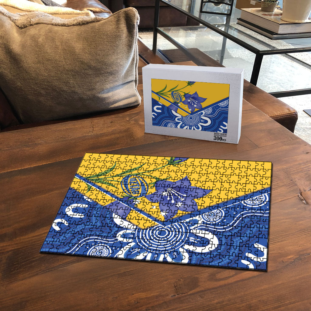 Australian Capital Territory Oztag Puzzle ACT Royal Bluebell Indigenous Art