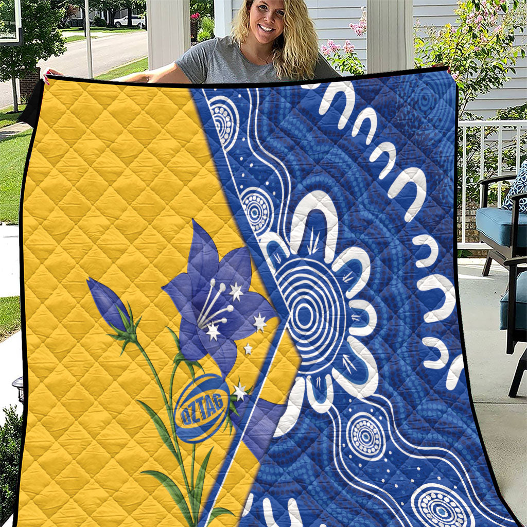 Australian Capital Territory Oztag Quilt ACT Royal Bluebell Indigenous Art