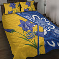 Australian Capital Territory Oztag Quilt Bed Set ACT Royal Bluebell Indigenous Art
